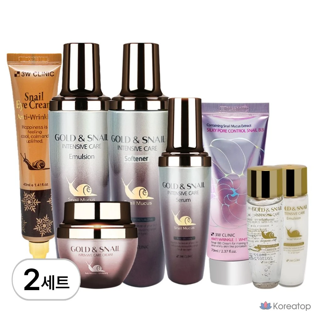 Набор для ухода 3W Clinic Snail Functional Cosmetics 2-piece Set, 2 шт.
