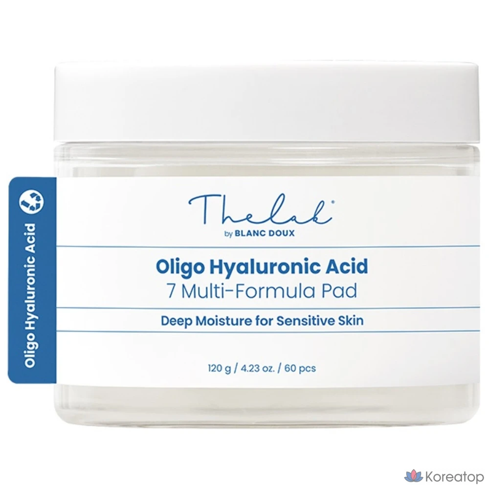 The Lab by Blanc Doux Oligo Hyaluronic Acid 7 Multi Formula Pad, 120 г, 60 листов, 1 шт.