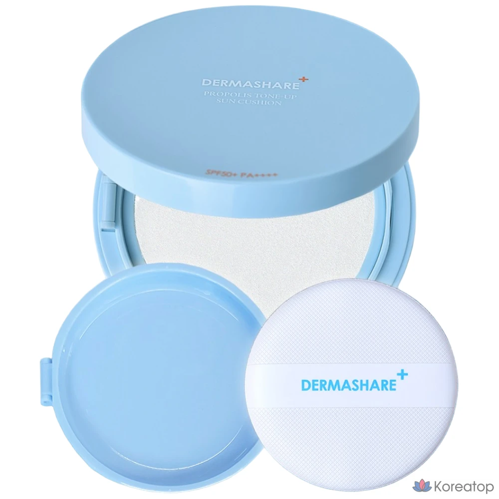 Dermashare Propolis Tone-Up Big Sun Cushion 25 г, основной продукт + сменный блок SPF50+PA++++, 1 комплект