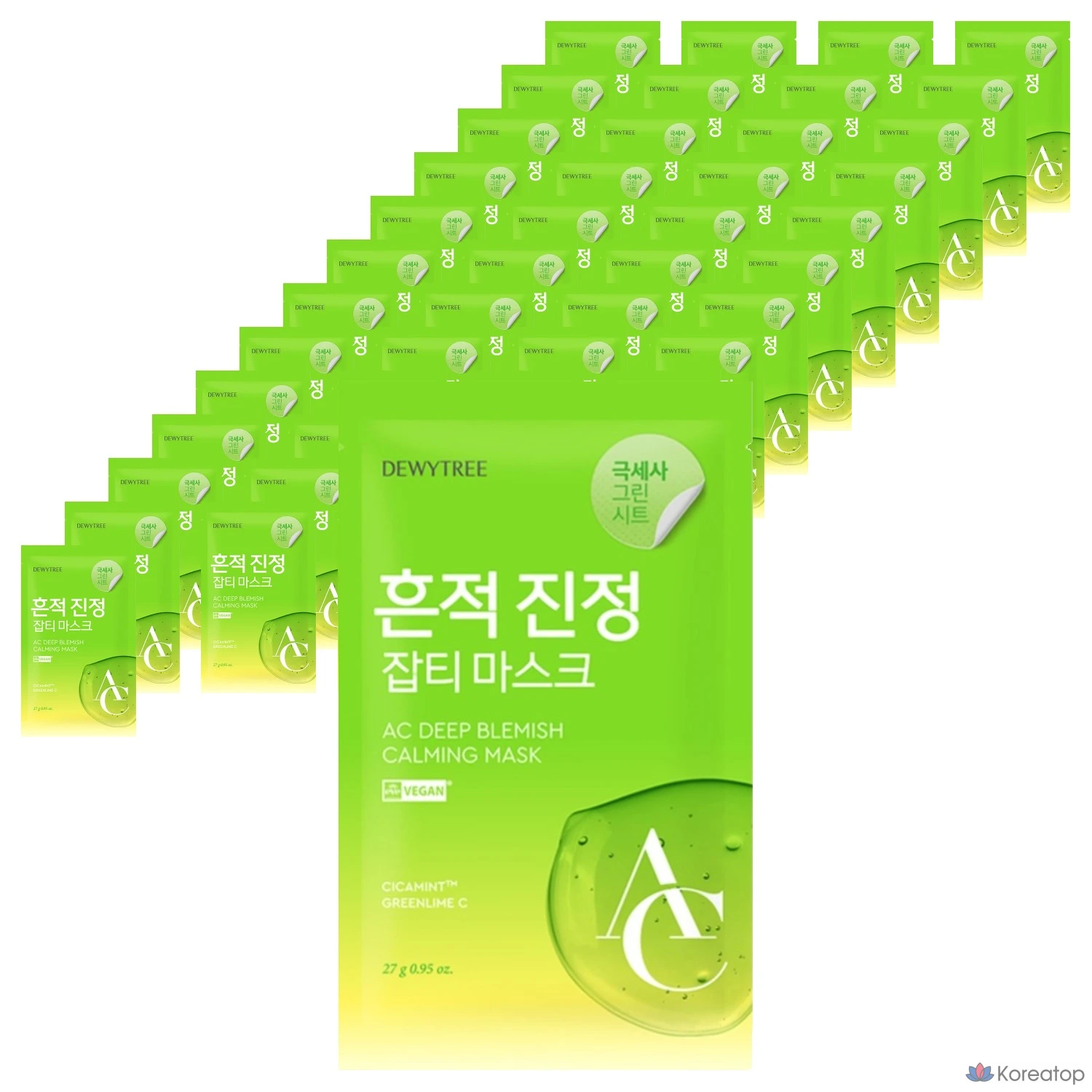 Тканевая маска для лица Dewytree AC Deep Trace Calming Mask, 60 шт.