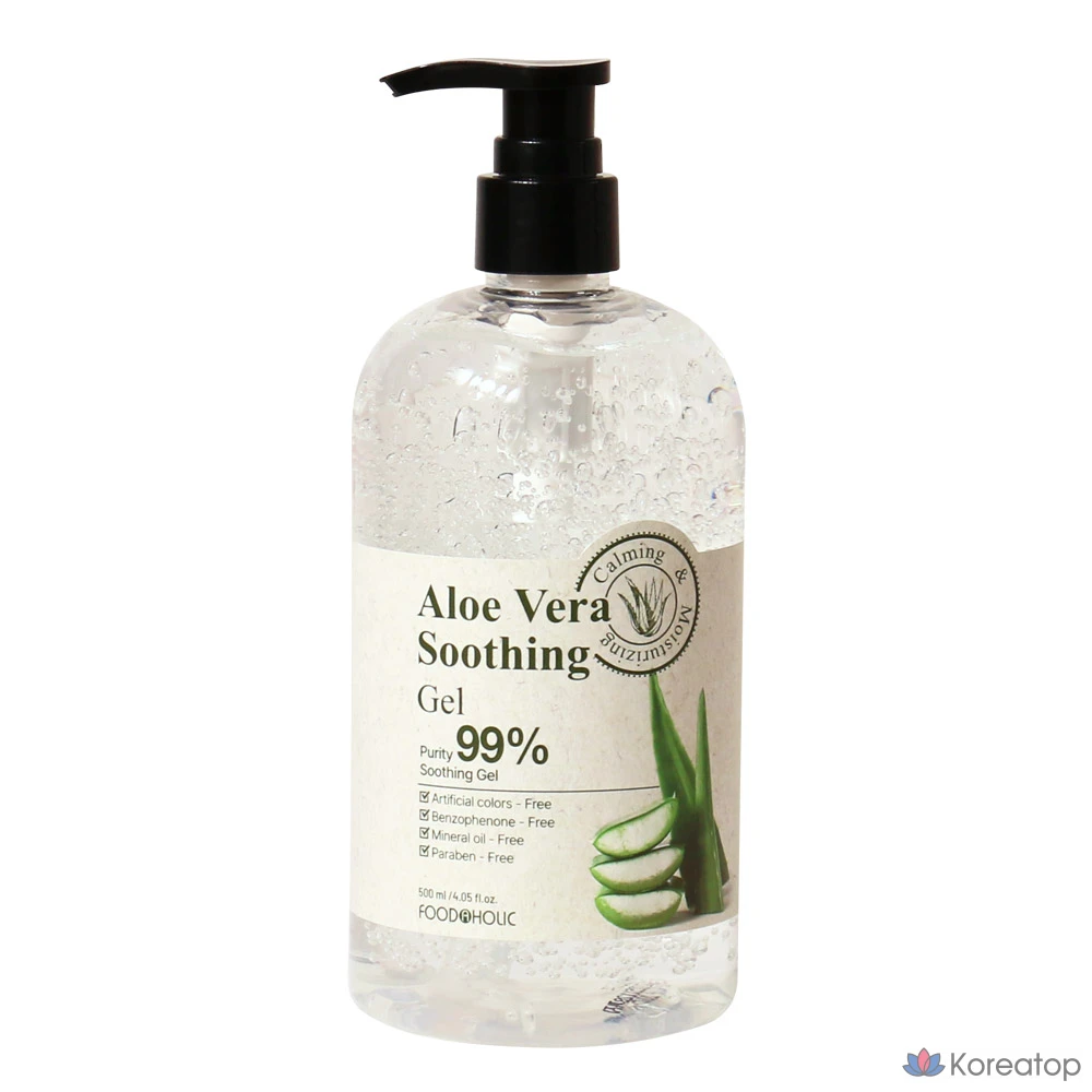 Успокаивающий гель Foodaholic Aloe Vera Purity 99% (500 мл), 500 мл, 1 шт