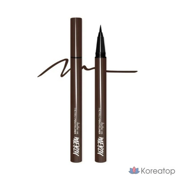 Подводка для глаз MERZY The First Pen Eyeliner, оттенок Brownie (Dark Brown), 0.5 г, 1 шт.