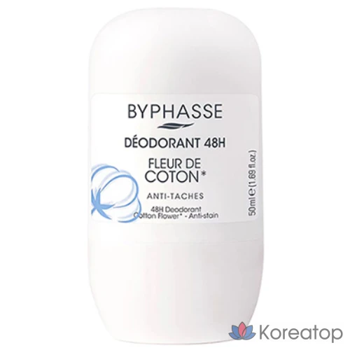 Роликовый дезодорант Byphasse Cotton Flower 48H, 50 мл, 1 шт.