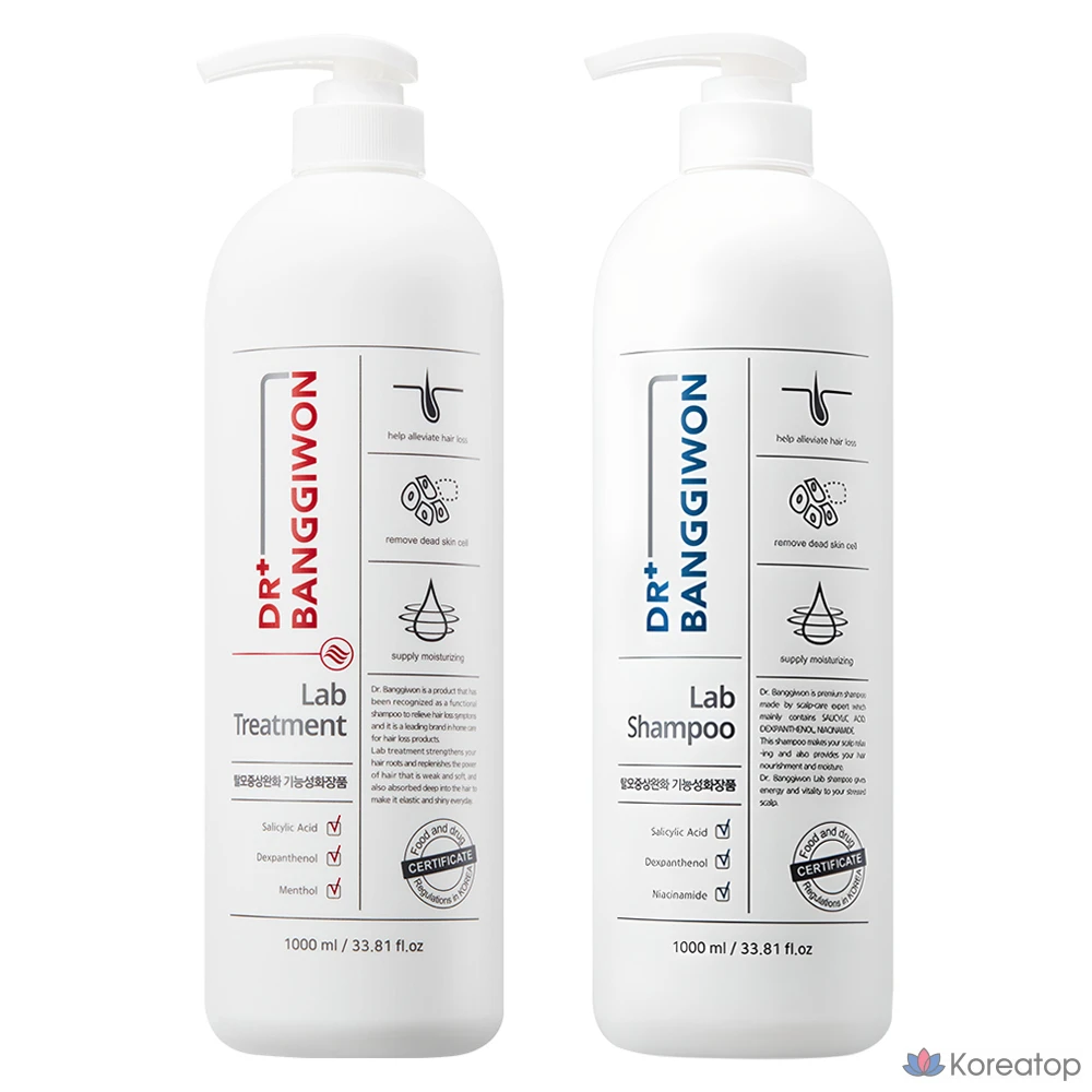 Средство от выпадения волос Dr. Banggiwon Lab: средство для лечения выпадения волос 1 л + шампунь 1 л, 1 шт.