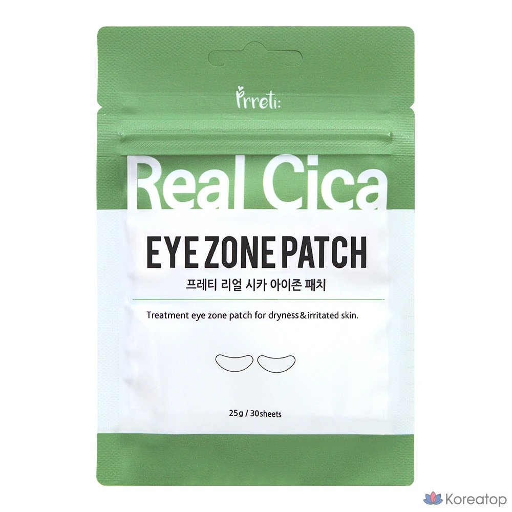 Патчи для век Prreti Real Eye Zone Patch Cica, 30 листов, 1 упаковка, 30 штук.