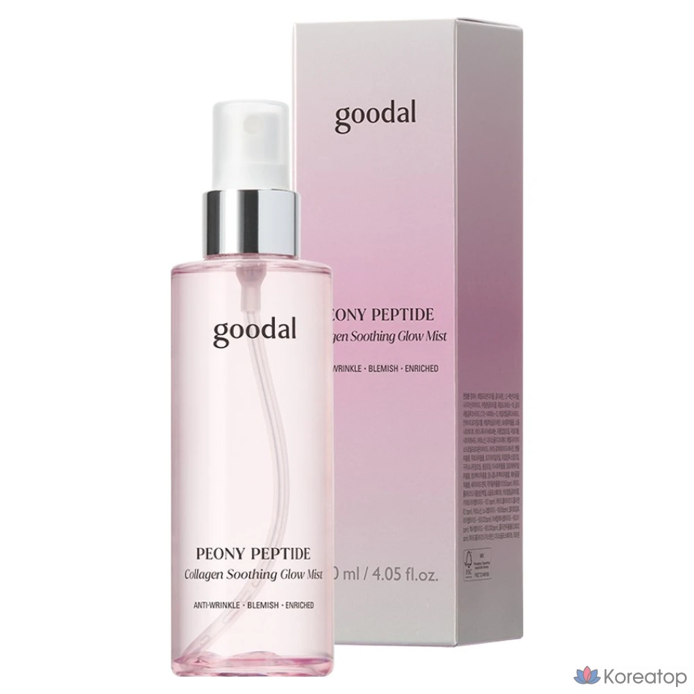 Мист для лица Goodal Peony Peptide Collagen Water Glow Mist AD, 120 мл, 1 шт.