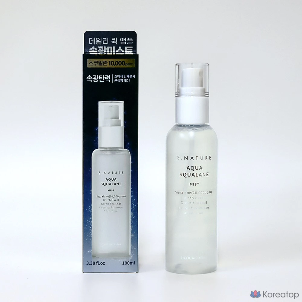 Esnature Aqua Squalane Mist / Глубоко увлажняющий, успокаивающий, для чувствительной кожи, сияющий спрей-мист, 100 мл, 1 шт.