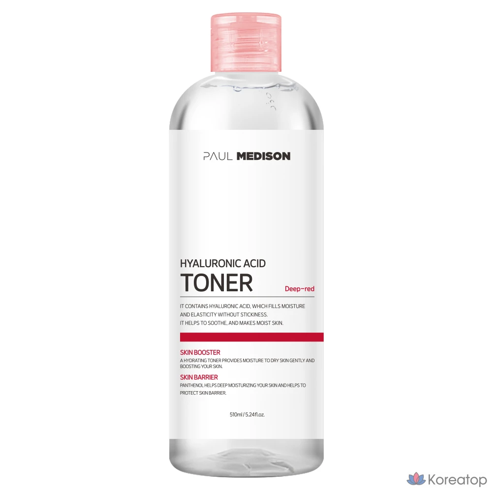 Тоник PAUL MEDISON Deep Red с гиалуроновой кислотой, 510 мл, 1 флакон.