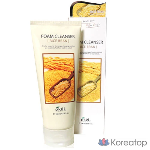 Пенка для умывания Ekel с рисовыми отрубями, 180 г (180 мл), 1 шт.