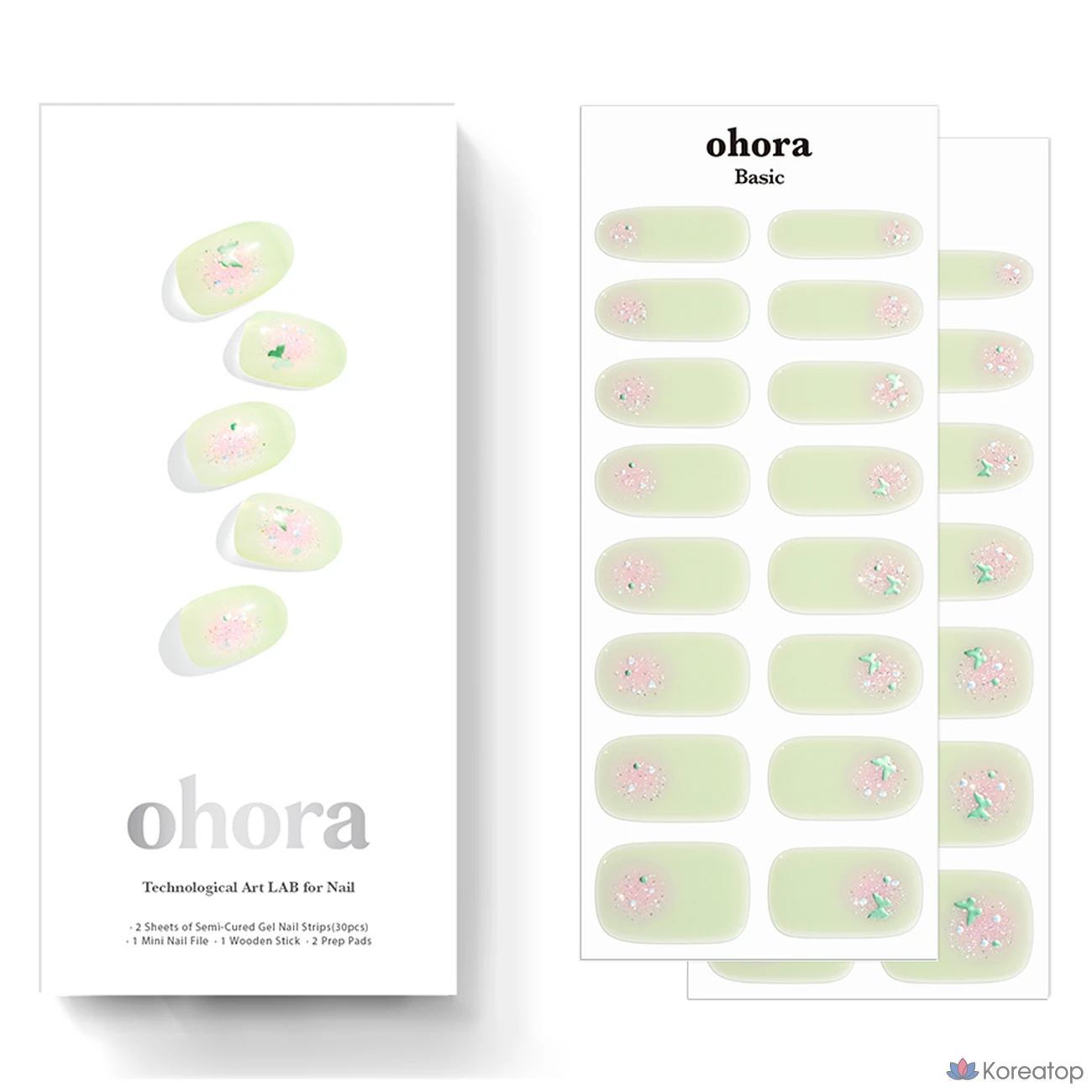 Гель-лак для ногтей Ohora Gel Strip Nail, оттенок Guava Glint, 1 шт.