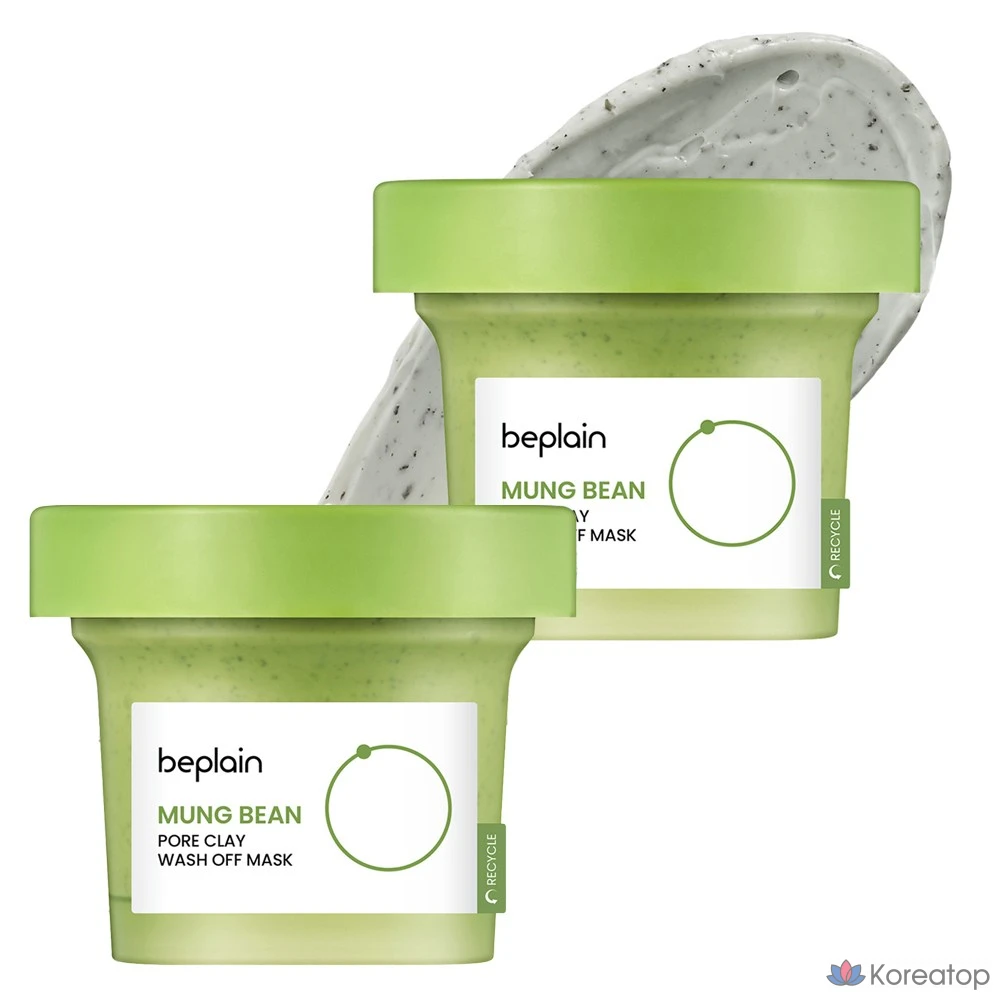 Глиняная маска для лица Beplain Green Bean Pore Clay Pack, 120 мл, 1 шт.