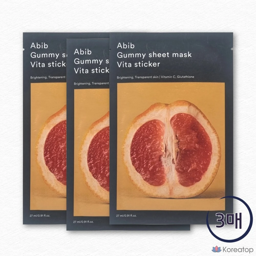 Тканевая маска для лица Abib Sheet Mask Vita Sticker, 27 мл, 1 упаковка, 3 упаковки