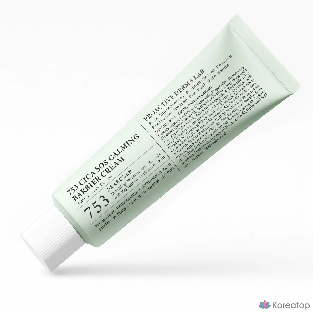 Успокаивающий защитный крем DEARGLAM 753 Cica SOS, 1 шт., 50 мл