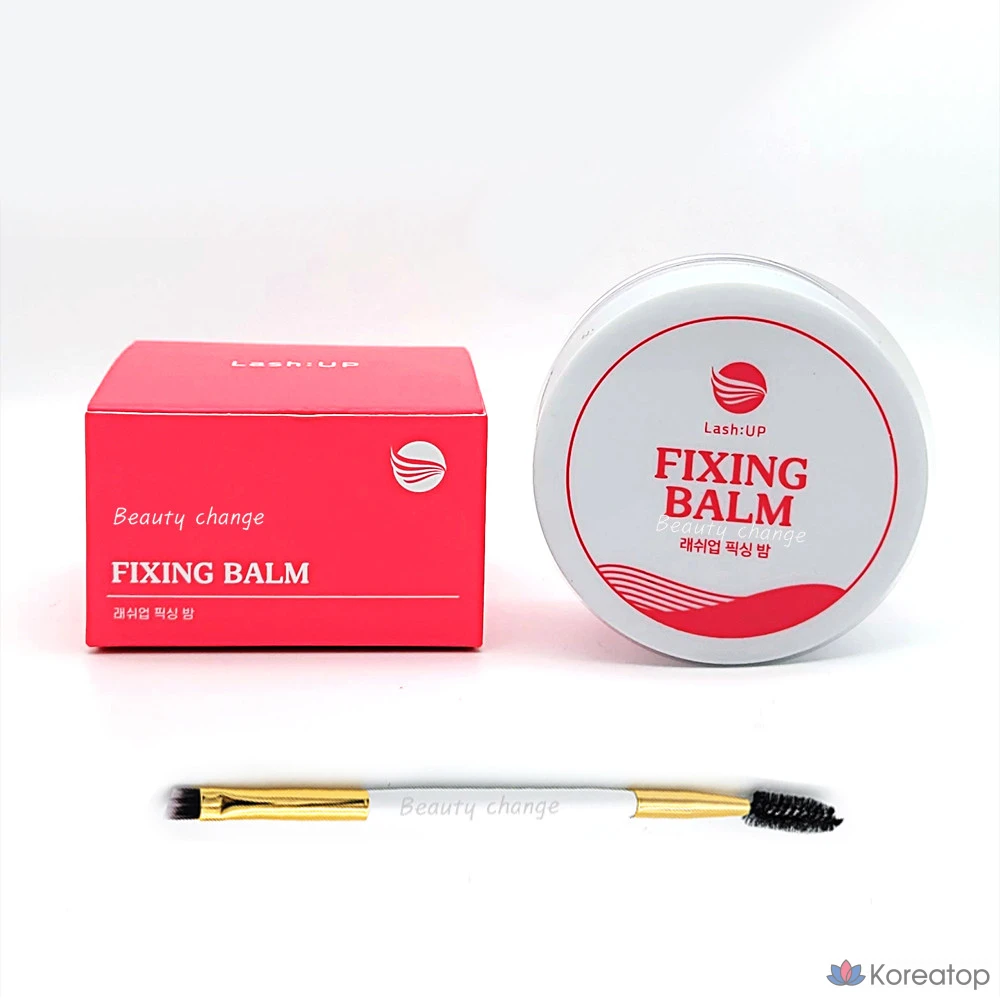 Восковая завивка для ресниц Lash:Up Fixing Balm без клея, 15 г, в комплекте с двойной кисточкой для завивки, 1 шт.