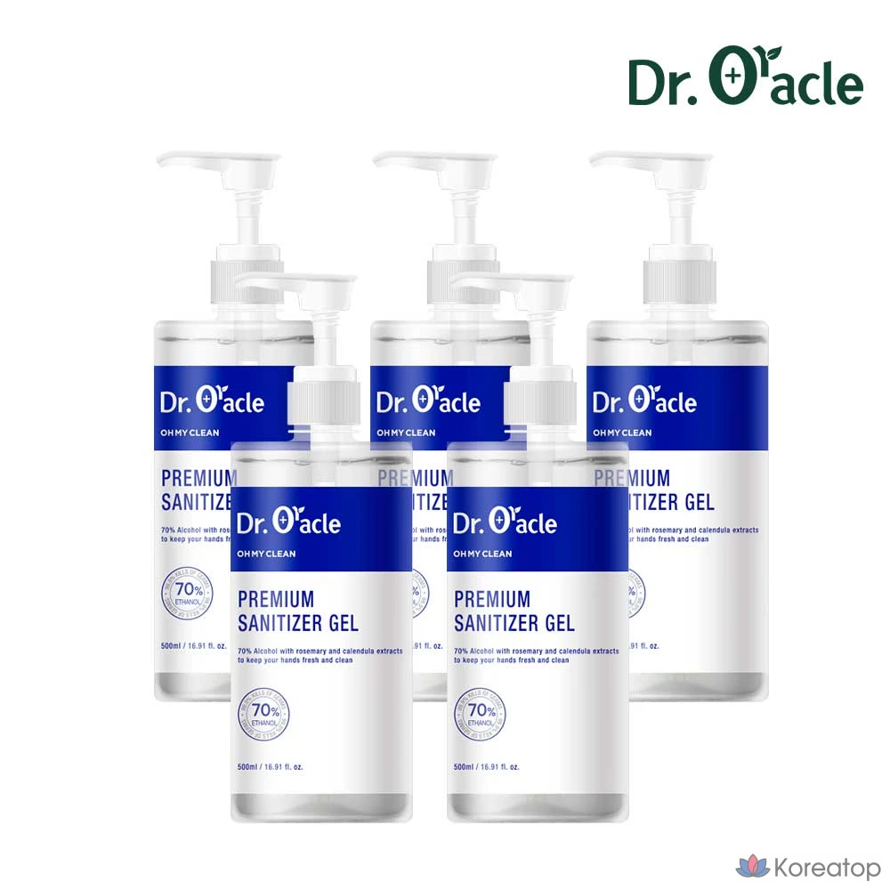 Дезинфицирующее средство для рук Dr. Oracle Hand Sanitizer, 70%, 500 мл, 5 шт.