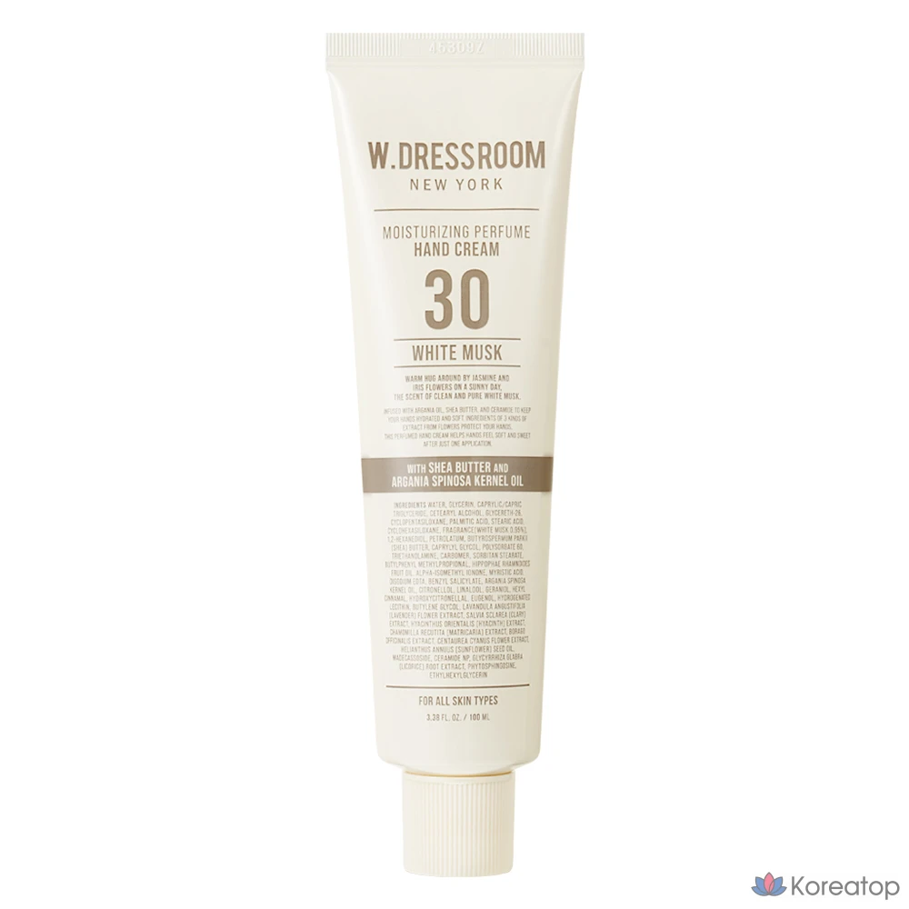 Парфюмерный крем для рук W.Dressroom № 30 «Белый мускус», 100 мл, 1 шт.