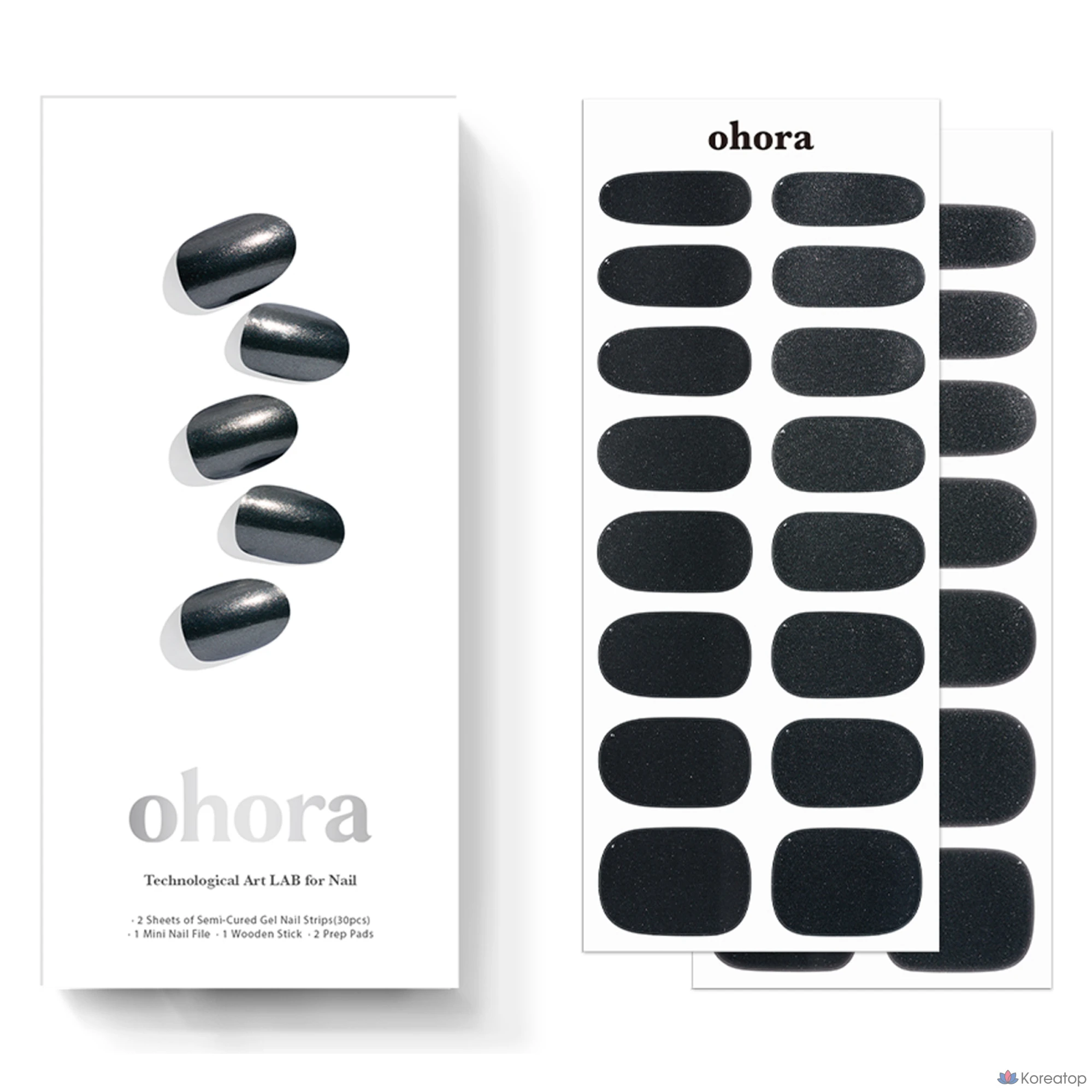 Гель-лак для ногтей Ohora Gel Strip Nail, оттенок N Boba Chrome, 1 шт.