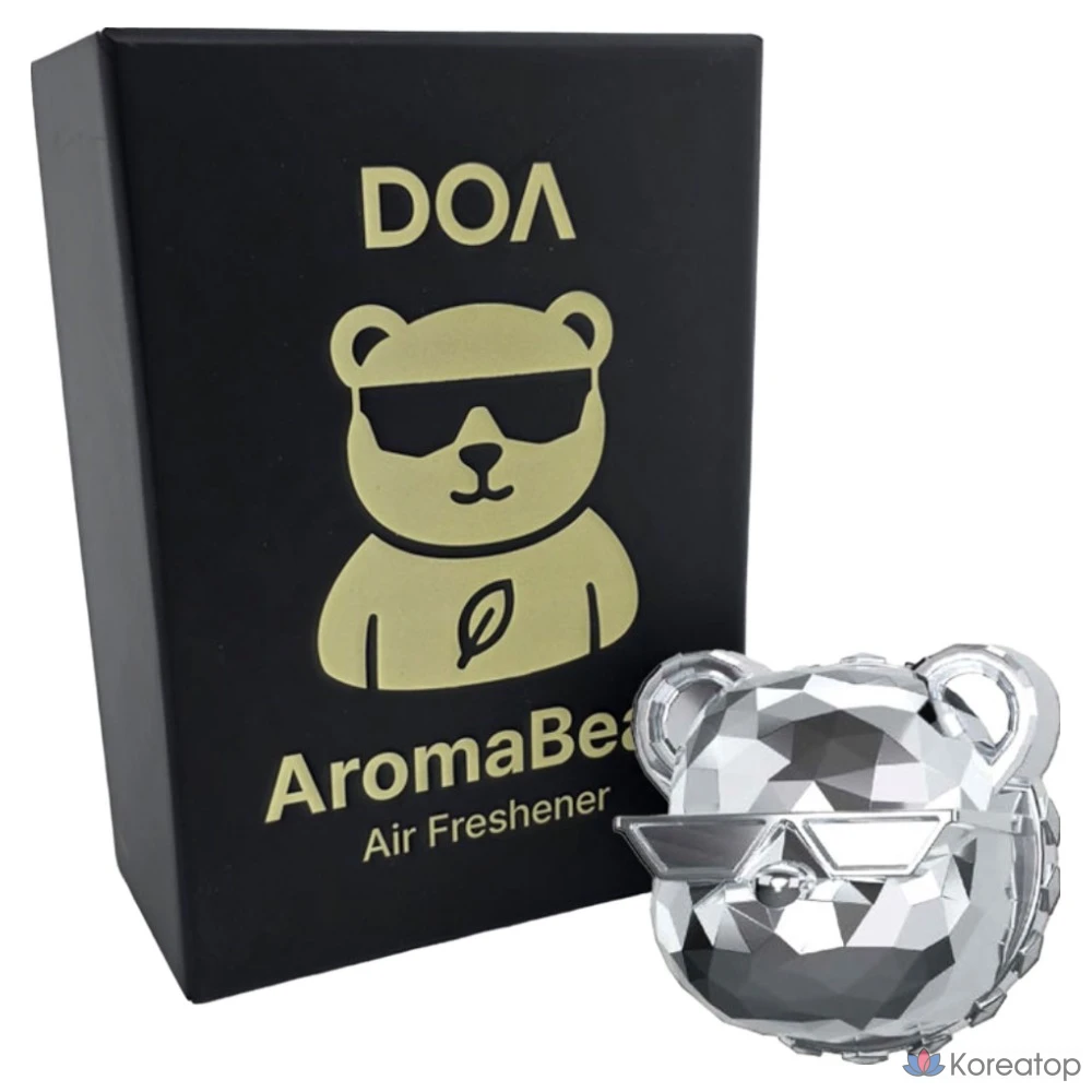 Ароматизатор для автомобиля DA99 Aroma Bear, оттенок Chrome Silver Clean Cotton, 1 шт.