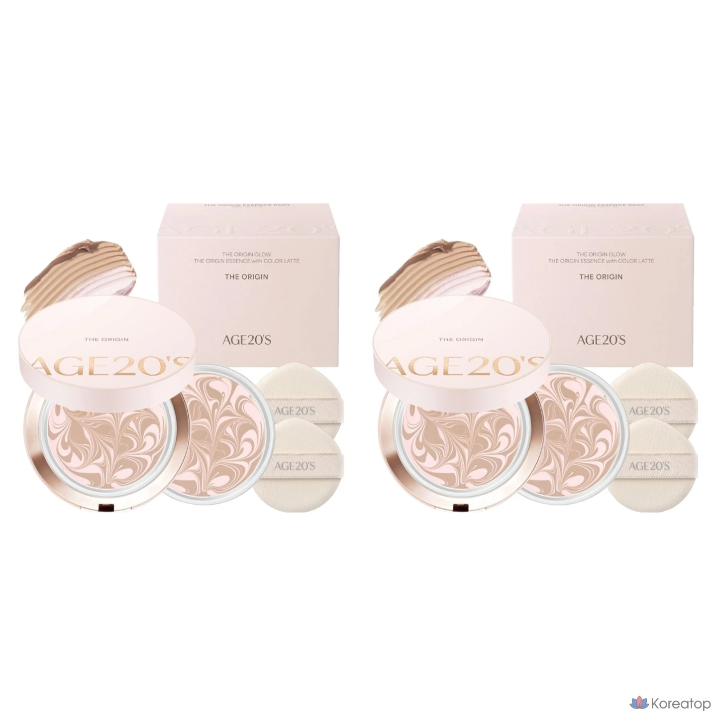 Набор Diorigin Essence Pact для лиц старше 20 лет, 1 основной продукт, 12,5 г, 1 сменный блок, 12,5 г, № 13 Pink Latte, 2 шт.