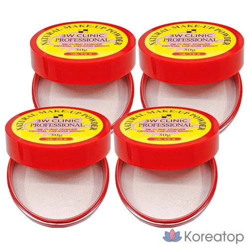 Рассыпчатая пудра для макияжа 3W Clinic Natural, 30 г, № 10, прозрачный перламутровый оттенок, 1 шт.