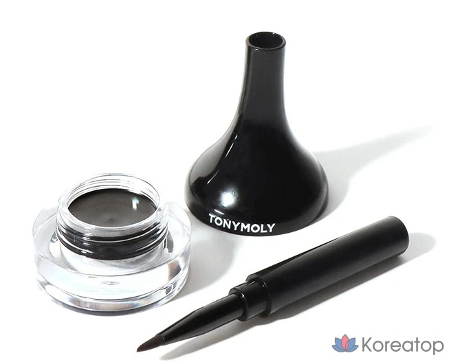 Гелевая подводка для глаз Tony Moly Back Gel Eyeliner с длинной кистью, № 7, цвет латте-коричневый, 1 шт., фото 2