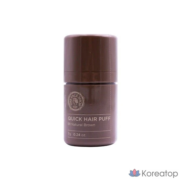 Тени для век The Face Shop Quick Hair Puff Shadow 7 г, Quick Hair Puff 01 Натуральный коричневый, 1 шт.