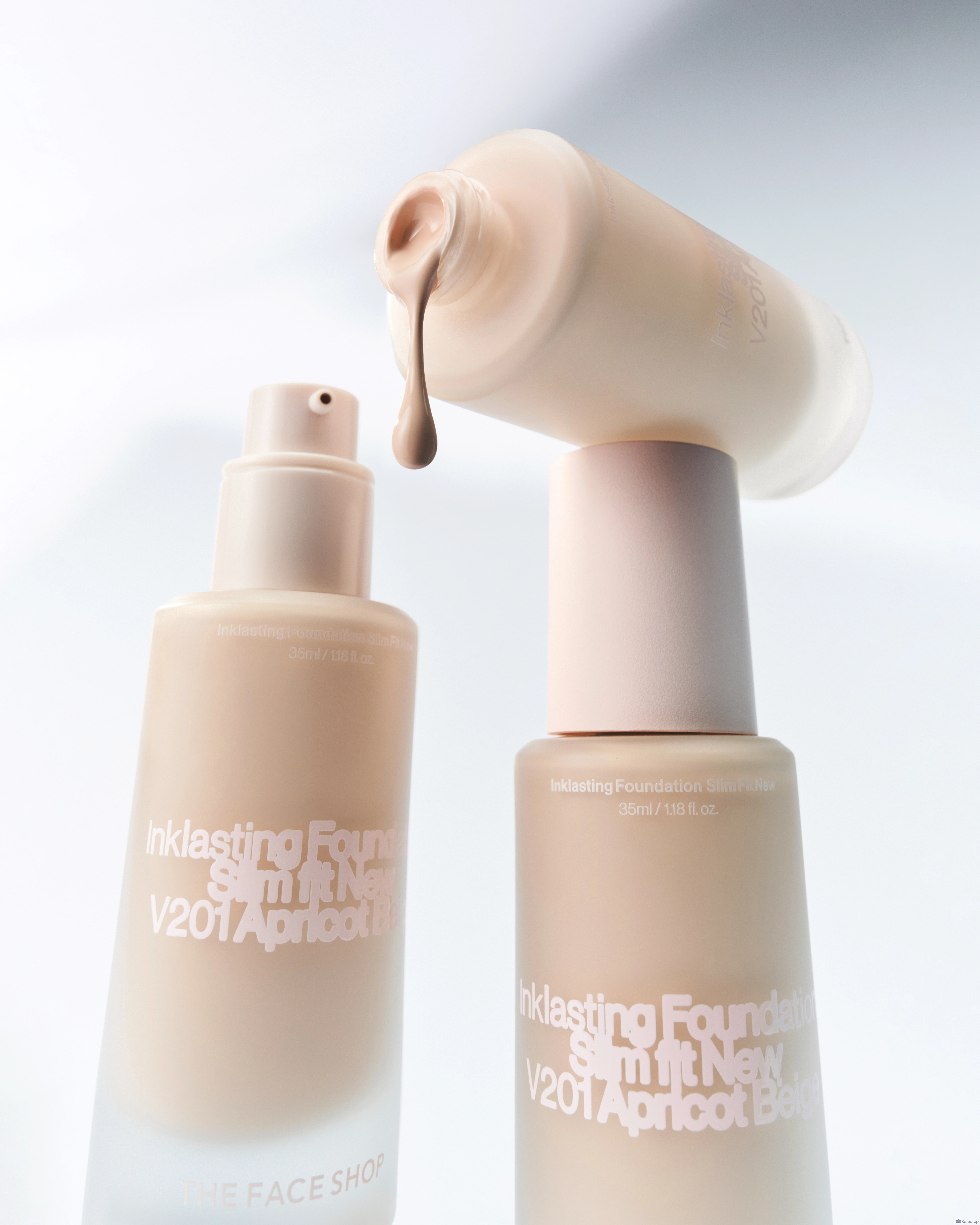 Тональный крем The Face Shop Ink Lasting Foundation Slim Fit New, 35 мл, V103, 1 шт., фото 5