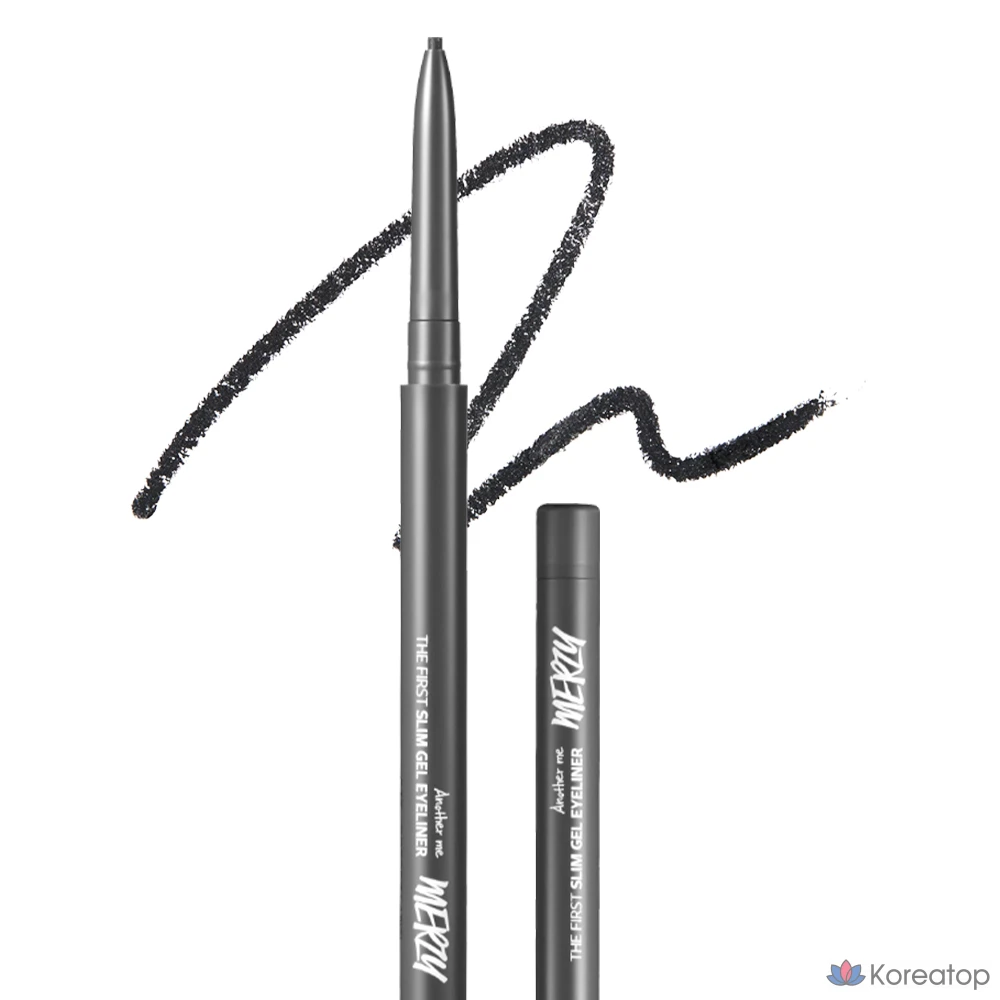 Гелевая подводка для глаз MERZY the First Slim Gel Eyeliner 0.05g, GS2 Black Spinel, 1 шт., фото 2