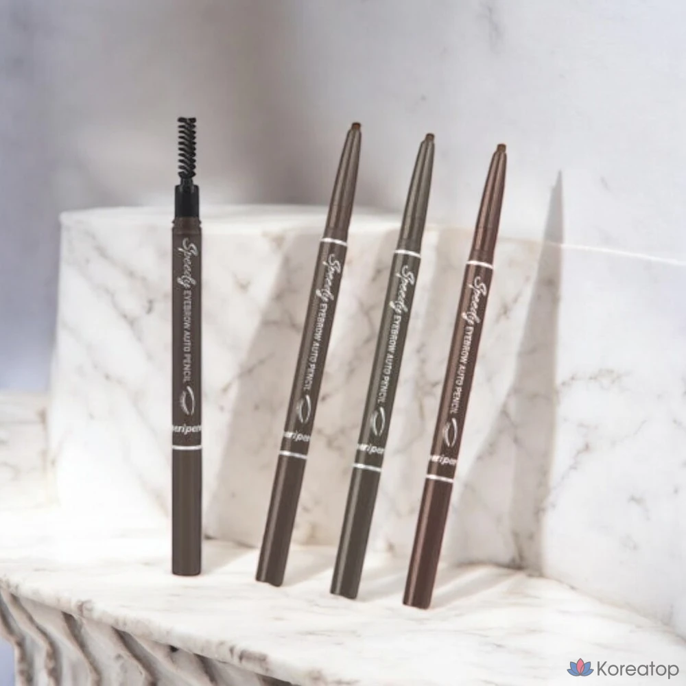 Автоматический карандаш для бровей Peripera Speedy, 0,14 г, № 01, черно-коричневый, 1 шт.