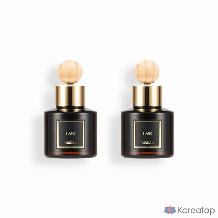 Автомобильный диффузор для духов Kundal, 75 мл x 2 шт., 2 деревянные шариковые палочки, 1 комплект.