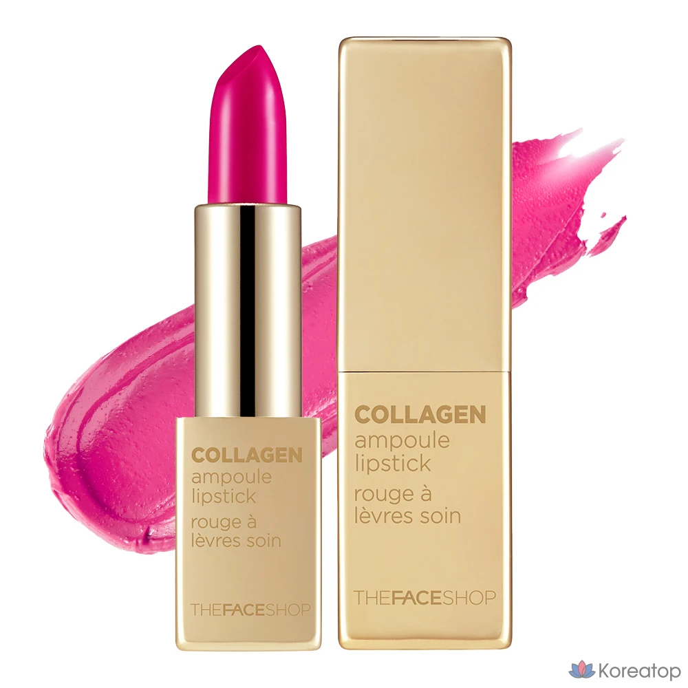 Помада-ампула с коллагеном от The Face Shop, оттенок 07 Full Pink, 3,5 г, 1 шт.