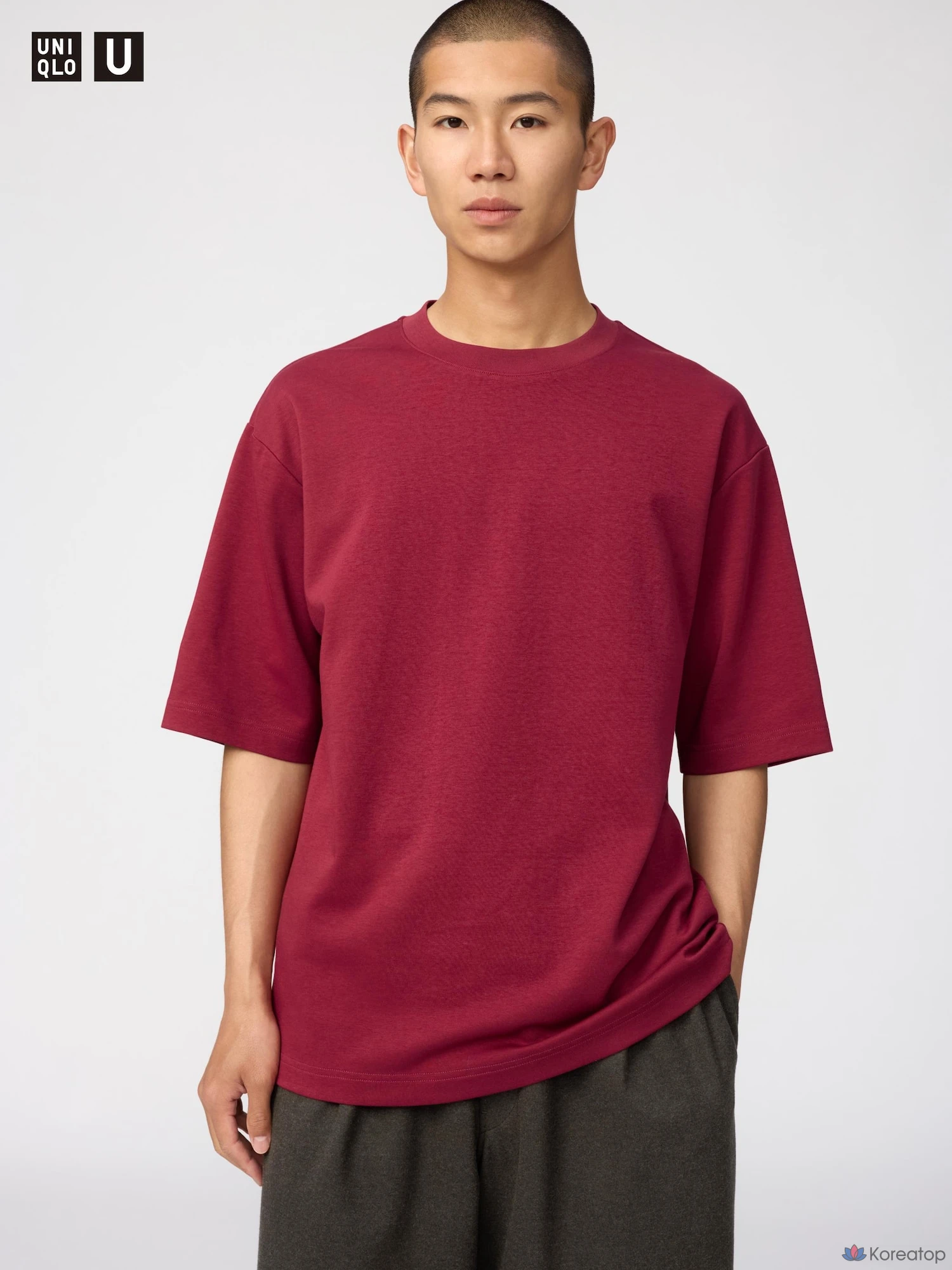 Футболка Uniqlo AIRism Cotton Oversized Crew Neck T-Shirt (5/10 рукава)