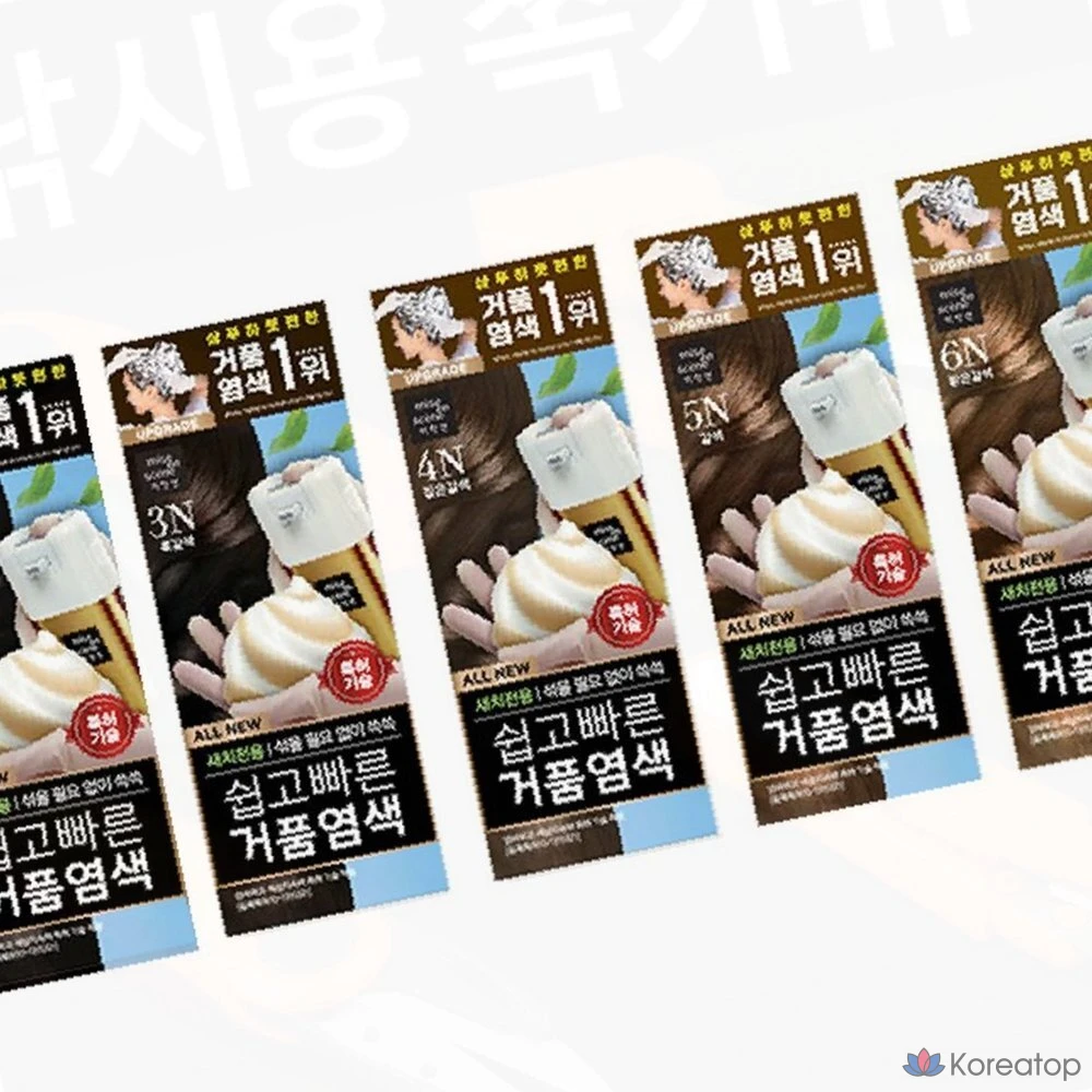 Пена для окрашивания волос Mise en Scene, оттенок 6N светло-коричневый, 40 г, 1 шт.