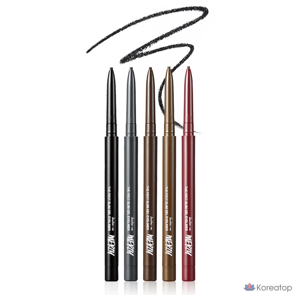 Гелевая подводка для глаз MERZY the First Slim Gel Eyeliner 0.05g, GS2 Black Spinel, 1 шт., фото 4