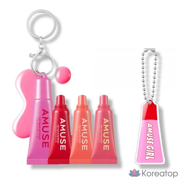 Брелок-бальзам для губ Amuse Tint Balm, 6 г, оттенок 08 Nut Mocha, 1 шт.