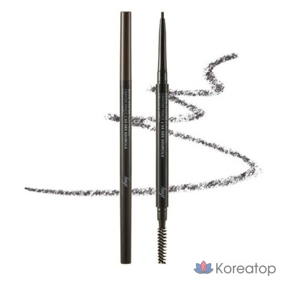 Карандаш для бровей The Face Shop FMGT Brow Master Slim, темно-коричневый, 1 шт.