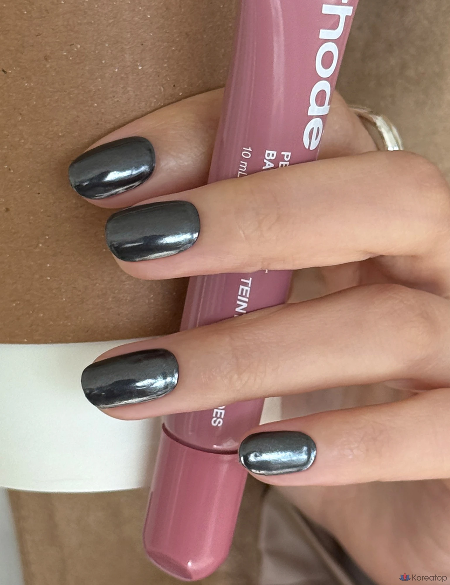 Гель-лак для ногтей Ohora Gel Strip Nail, оттенок N Boba Chrome, 1 шт., фото 4