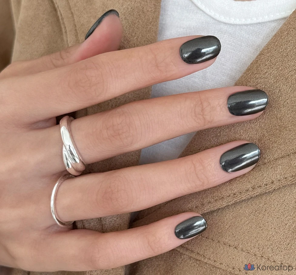 Гель-лак для ногтей Ohora Gel Strip Nail, оттенок N Boba Chrome, 1 шт., фото 5