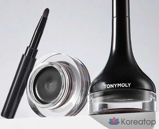 Гелевая подводка для глаз Tony Moly Back Gel Eyeliner с длинной кистью, № 7, цвет латте-коричневый, 1 шт., фото 7