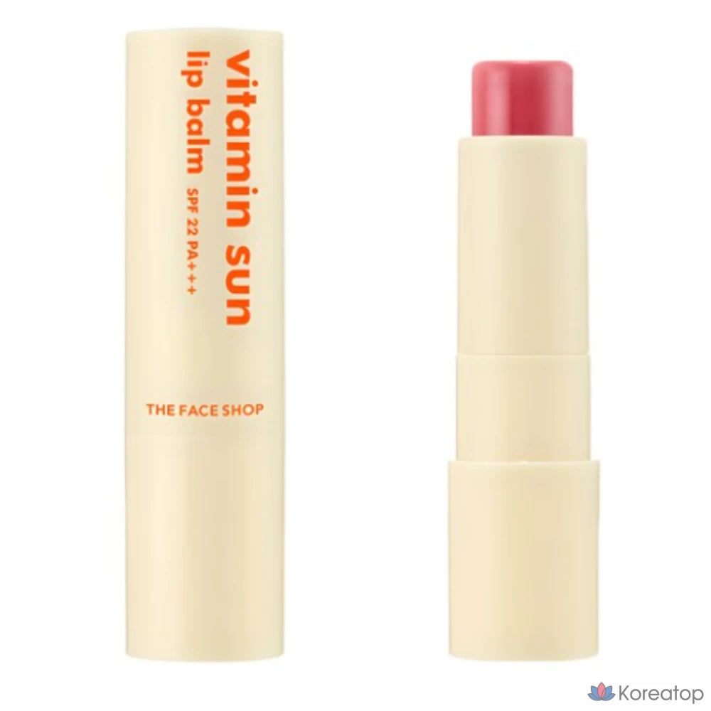 Бальзам для губ The Face Shop Vitamin Sun, розовый, 3,9 г, 1 шт.