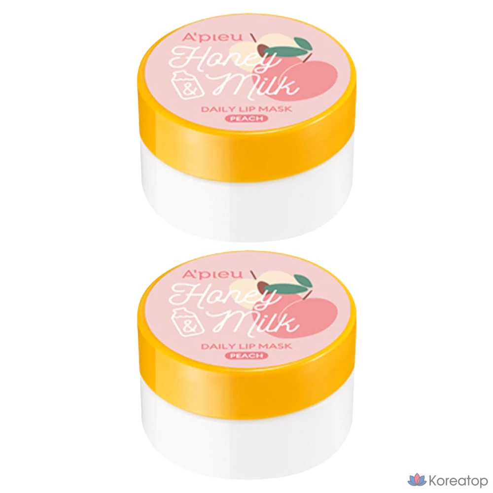 Маска для губ A'Pieu с медом и молоком, персиковый цвет, 6 г, 2 шт.
