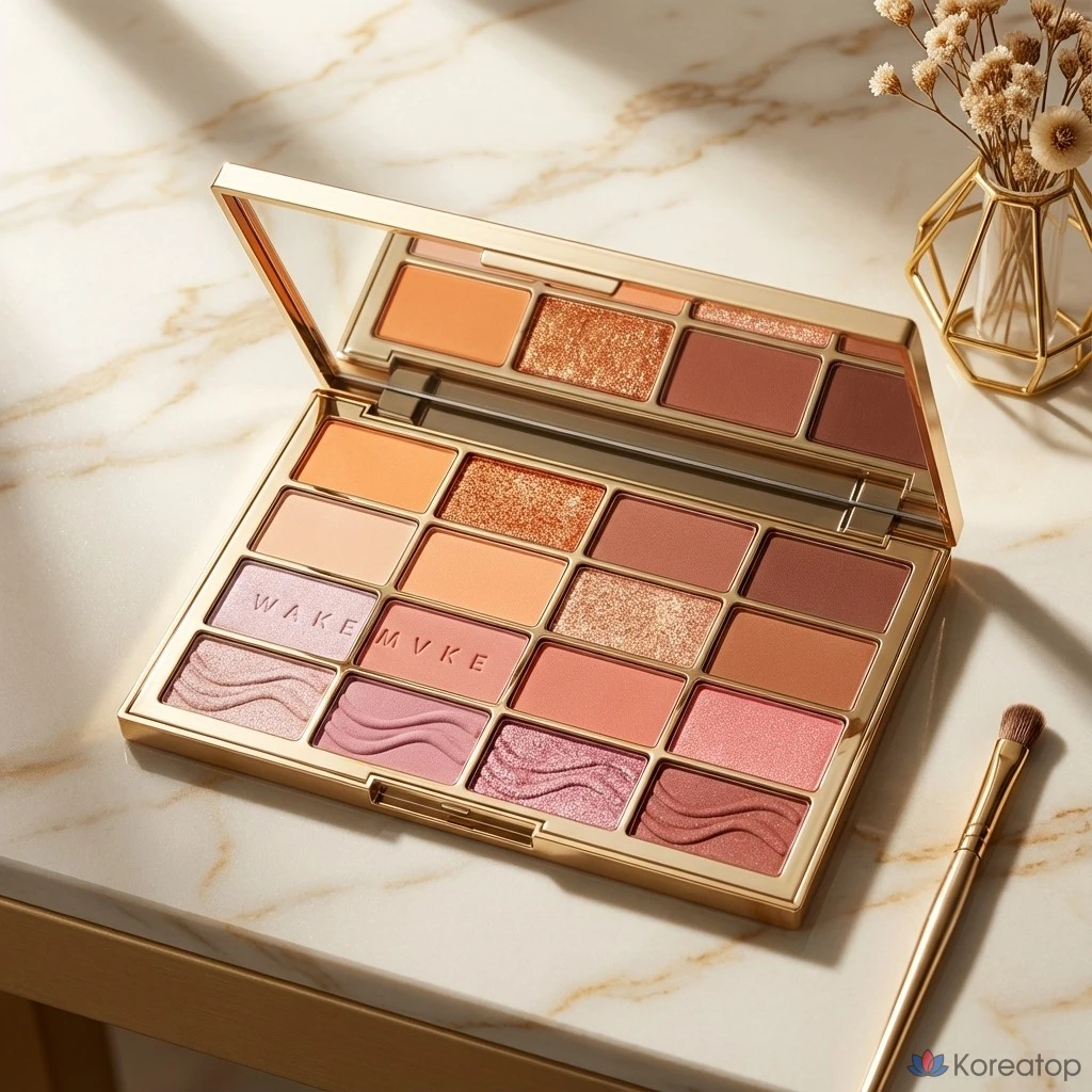 Палетка теней для век WAKEMAKE Soft Blurring Eye Palette, 20 оттенков, оттенок Tangerine Beach Blurring, 1 шт.