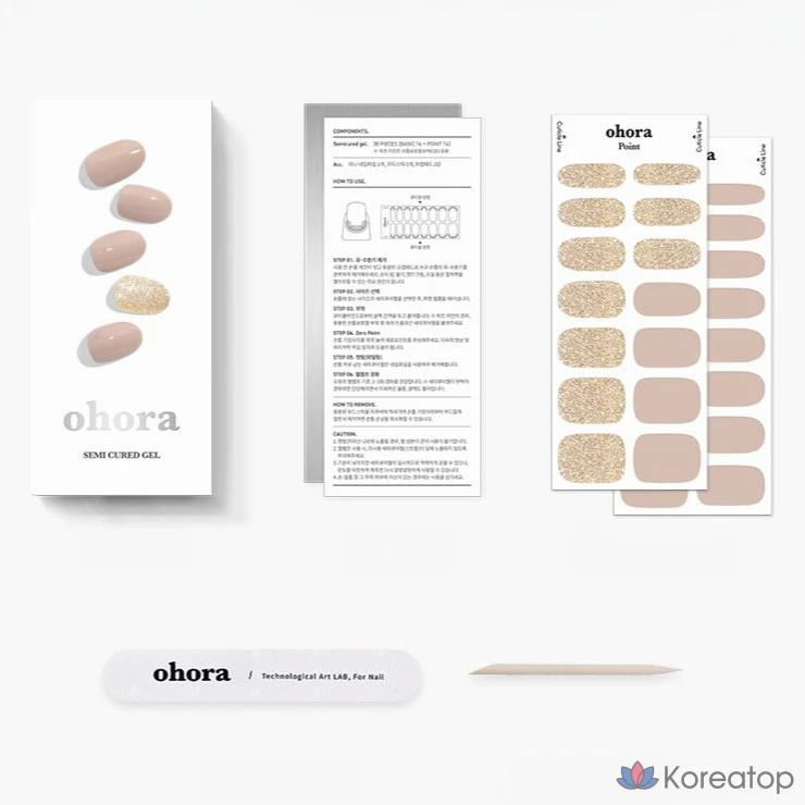 Набор для ухода Ohora Gel Strip Nail 30-piece Set, Nudist, 30 шт.