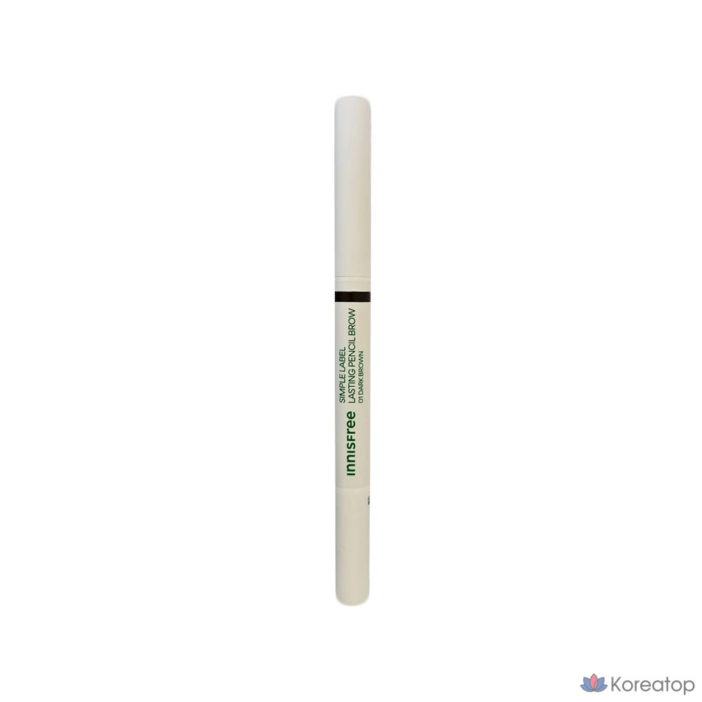 Карандаш для бровей Innisfree Simple Label Lasting Pencil Brow, 0,15 г, № 4, пепельно-коричневый, 1 шт.