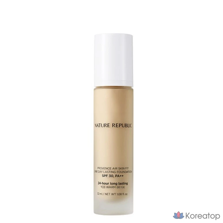 Тональный крем Nature Republic Provence Air Skin Fit One-Day Lasting Foundation, 30 мл, 1 шт., № 23, теплый бежевый.