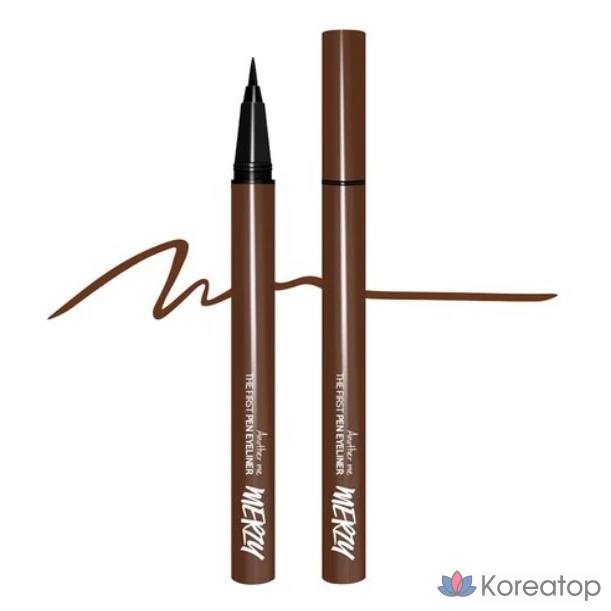 Подводка для глаз MERZY the First Pen Eyeliner, 0,5 г, цвет P3 COFFEE BUN, 1 шт.