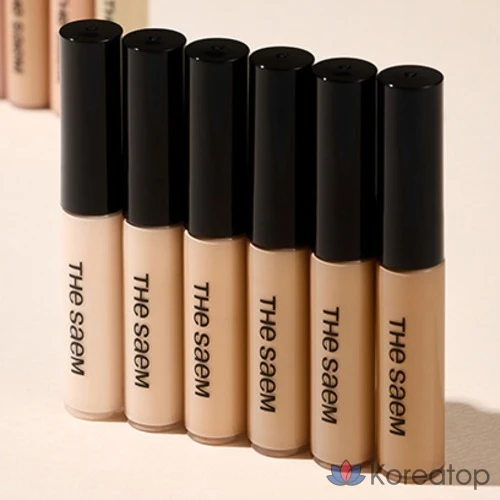 Консилер The Saem Cover Perfection Tip, 6,5 г, 1 шт., светло-бежевый., фото 5