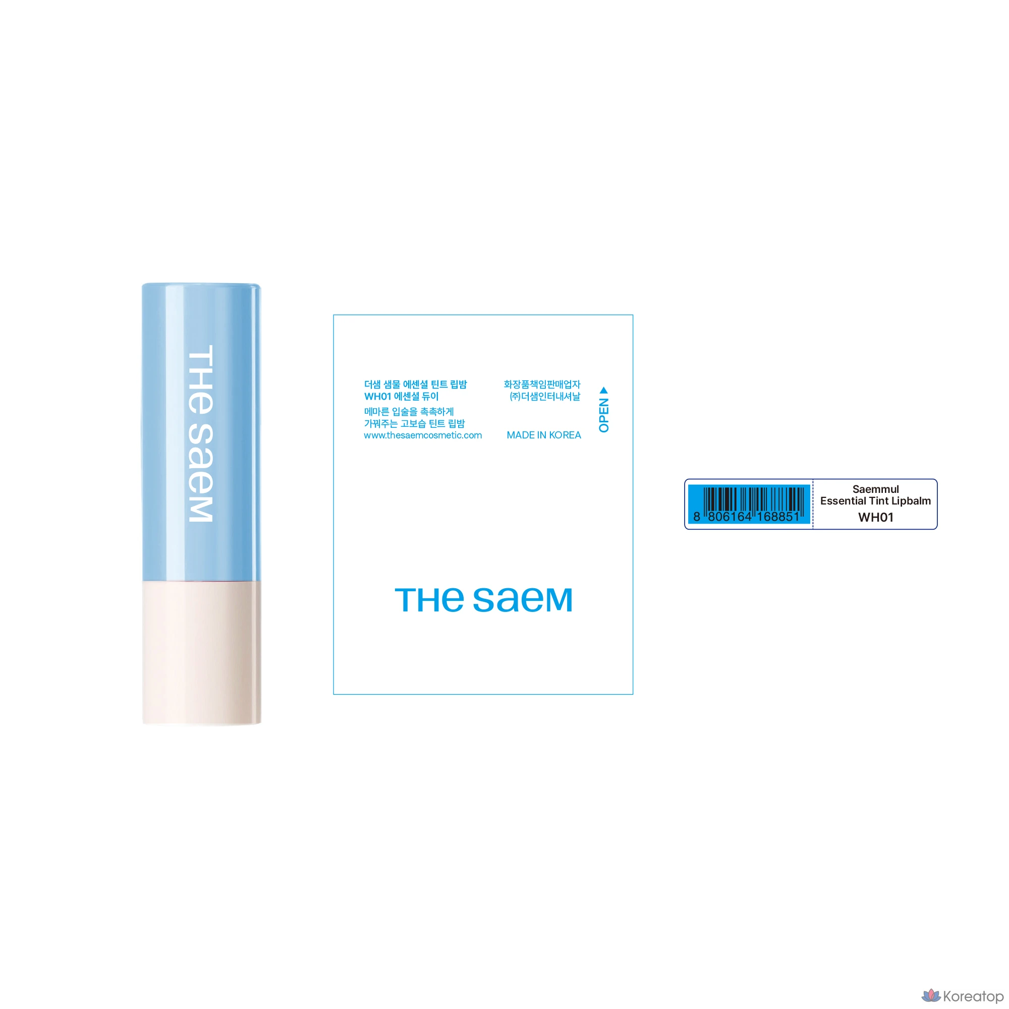 Бальзам для губ The Saem Sammul Essential Tint Lip Balm, WH01, 4 г, 1 шт.