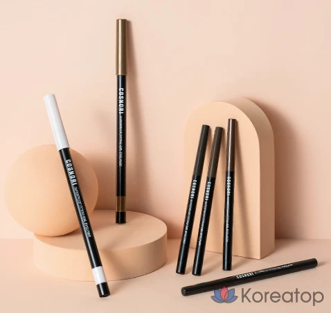 Гелевый карандаш для глаз Cosnori Superproof Fitting Gel Eyeliner Pencil 0.4g, 06 Shine Snow, 1 шт., фото 5