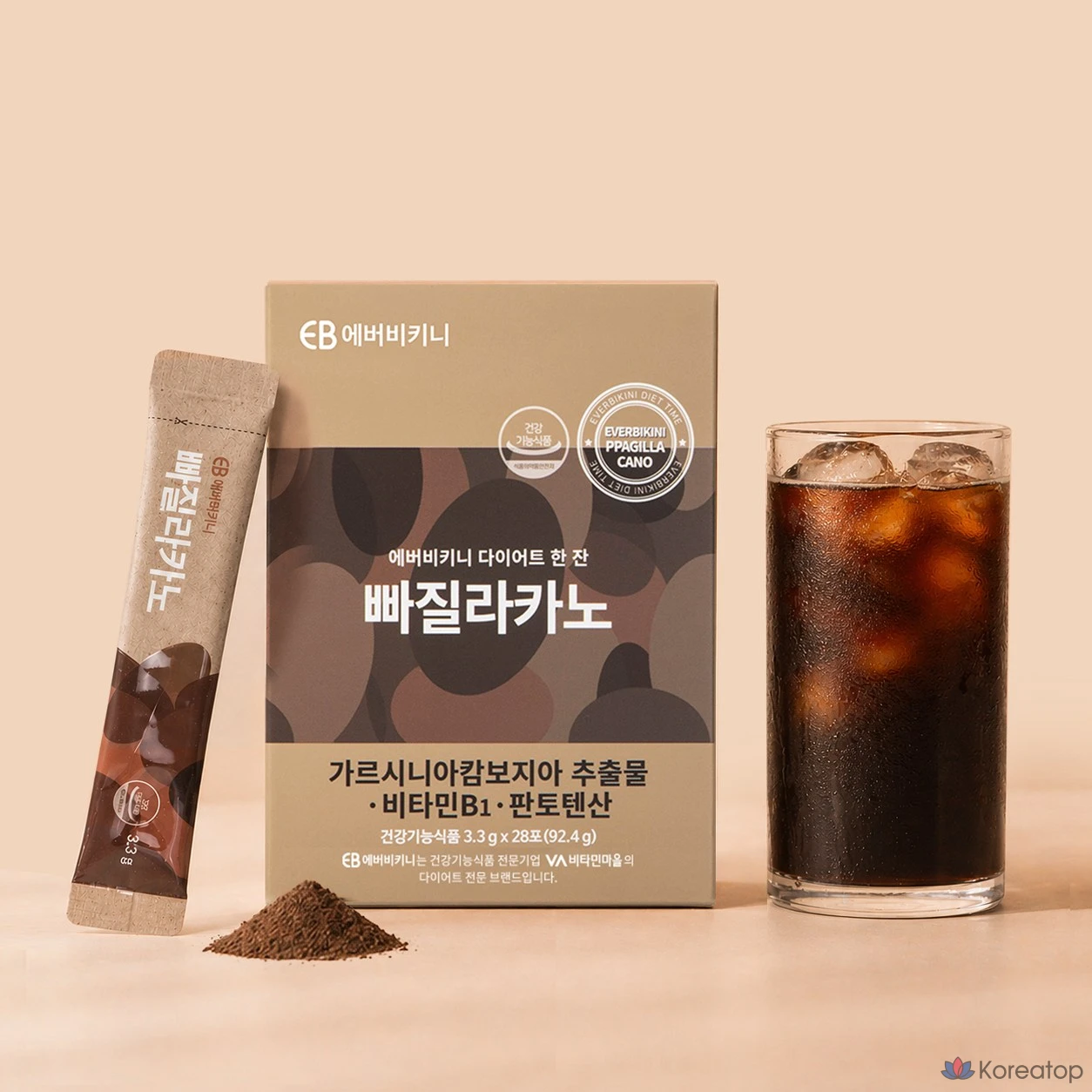 Напиток для похудения EverBikini Diet Hanjan Ppajillakano Coffee Flavor, 92,4 г, 28 шт.